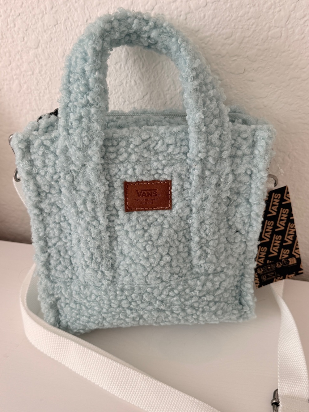 Vans Light Blue Sherpa Crossbody Tote